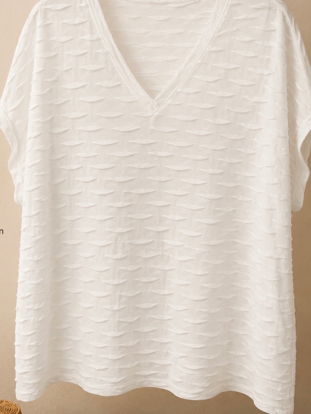 SHEIN White Textured Blouse – Size 2X | New Without Tags